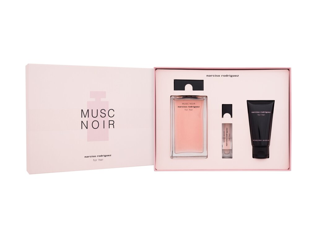Narciso Rodriguez For Her Musc Noir Eau De Parfum 100 ml Edp 100 ml + Body Lotion 50 ml + Edp 10 ml Set