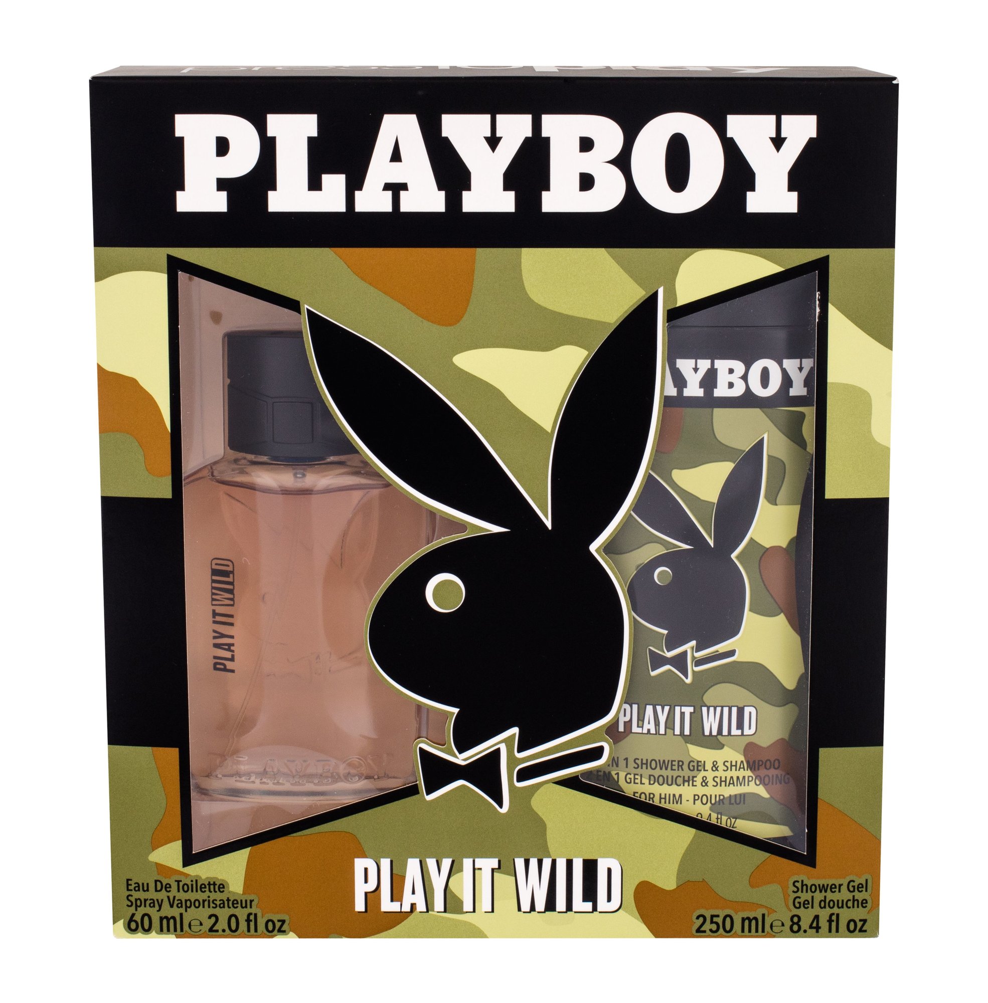 Playboy Play It Wild 60ml EDT 60 ml + Shower gel 250 ml Kvepalai Vyrams EDT Rinkinys
