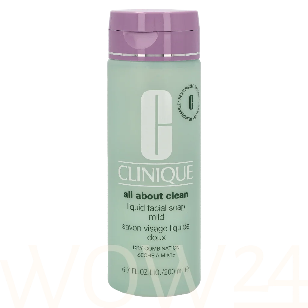 Clinique All About Clean Liquid Facial Soap Mild Valomasis muilas Veido muilas Moterims
