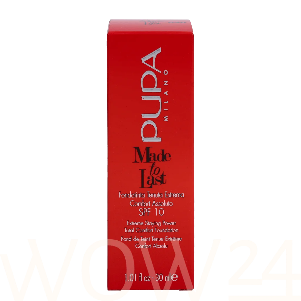 Pupa Pupa Made To Last Total Comfort Foundation SPF10 Makiažo pagrindas Moterims