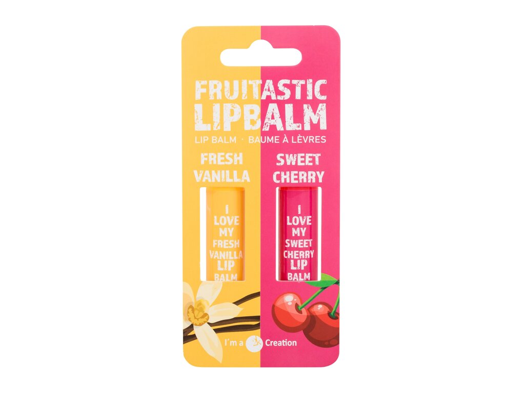 2K Fruitastic 4,2g Lip Balm 4,2 g Fresh Vanilla + Lip Balm 4,2 g Sweet Cherry lūpų balzamas Rinkinys (Pažeista pakuotė)