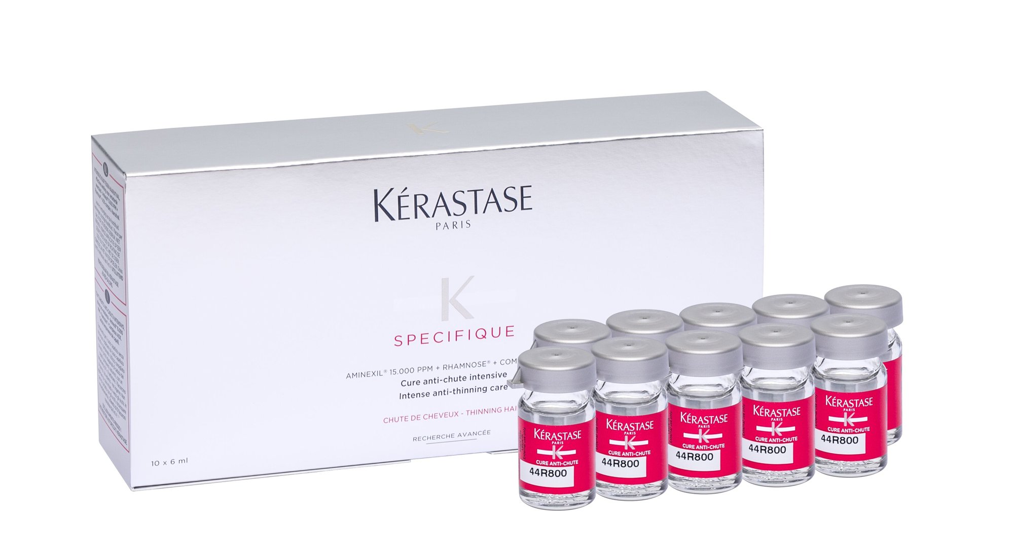 Kérastase Spécifique Cure Anti-Chute Intensive Aminexil 60ml Hair Treatment 10 x 6 ml plaukų serumas Rinkinys (Pažeista pakuotė)