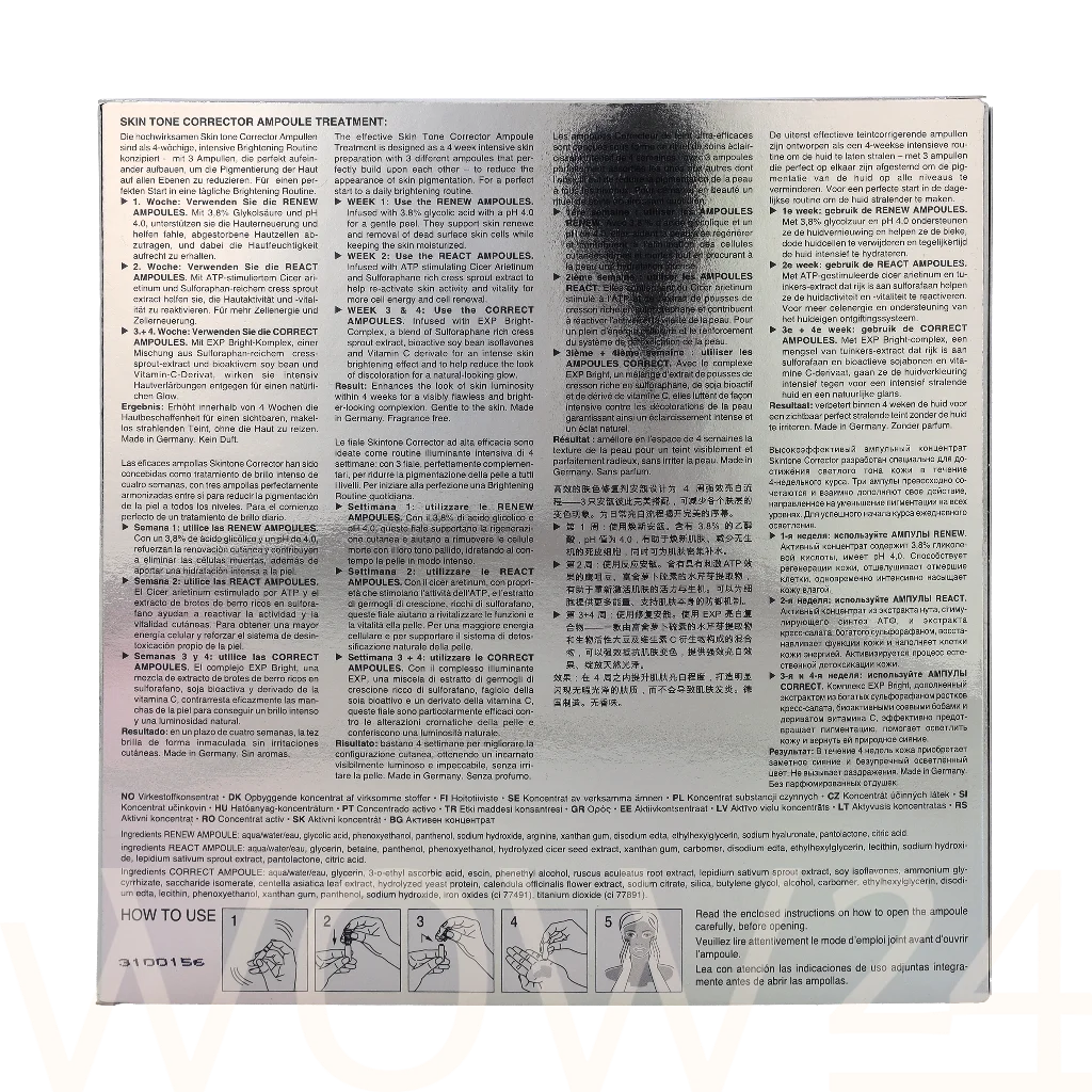 Babor Babor Brightening Int. Skin Tone Cor. Ampoule Treatment 56 ml natūrali veido odos priežiūros priemonė