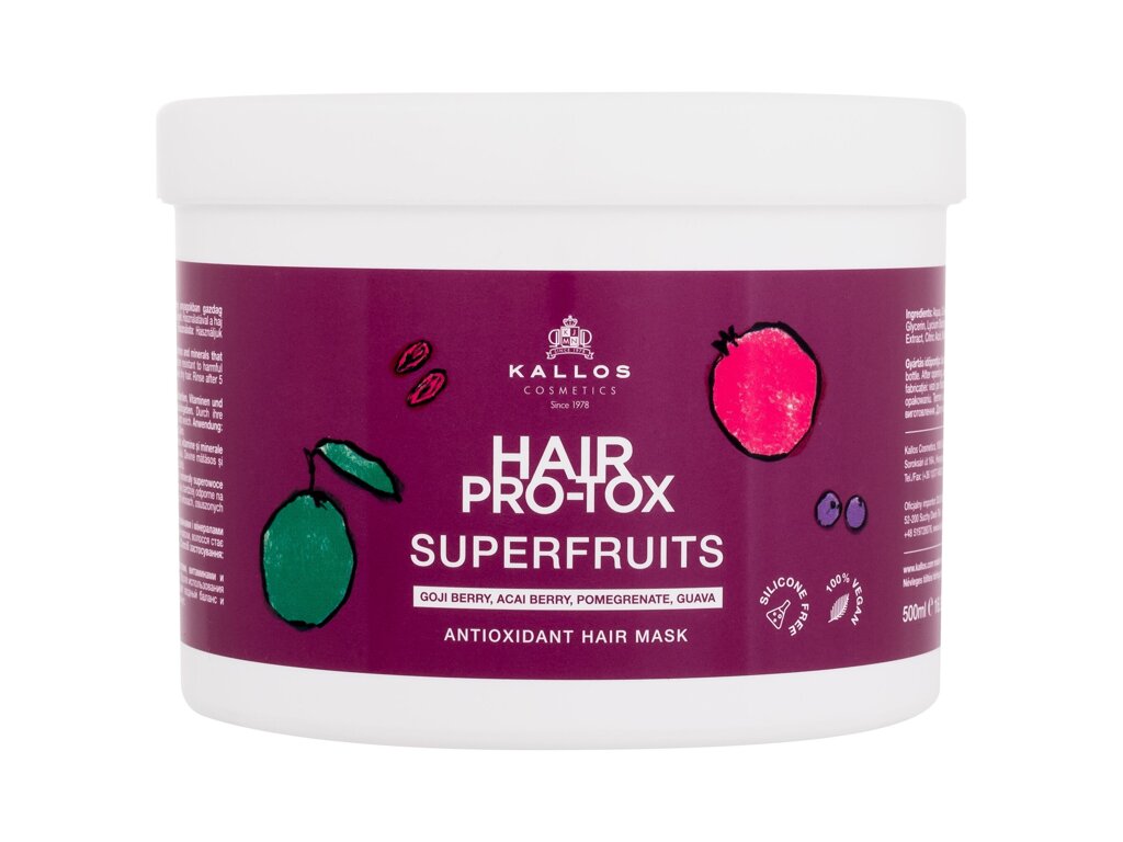 Kallos Cosmetics Hair Pro-Tox Superfruits Antioxidant Hair Mask plaukų kaukė