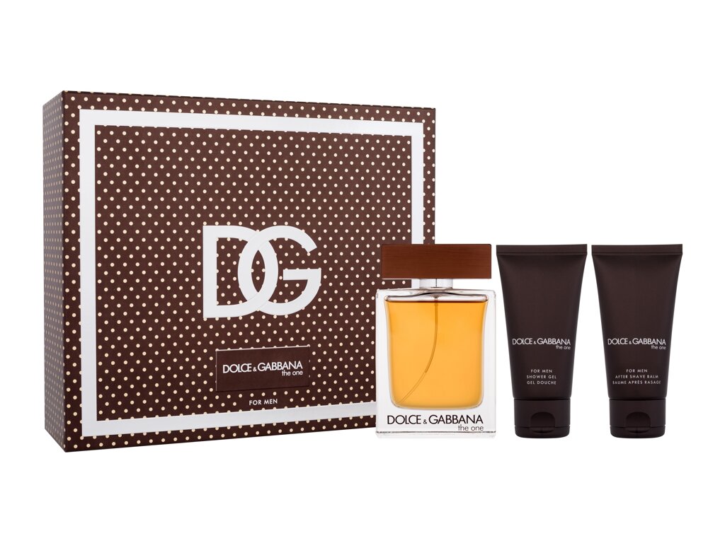 Dolce&Gabbana The One For Men 100ml Edt 100 ml + Shower Gel 50 ml + Aftershave Balm 50 ml Kvepalai Vyrams EDT Rinkinys (Pažeista pakuotė)
