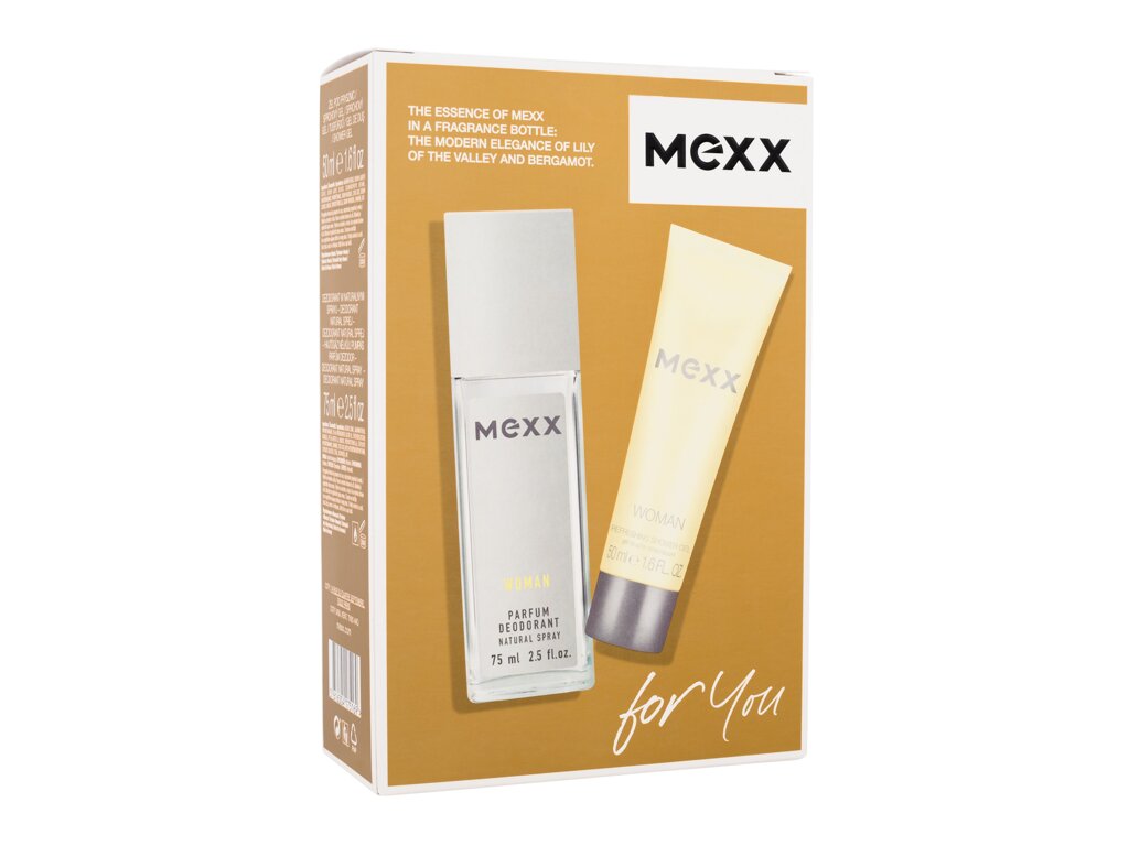 Mexx Woman 75ml Deodorant 75 ml + Shower Gel 50 ml dezodorantas Rinkinys (Pažeista pakuotė)