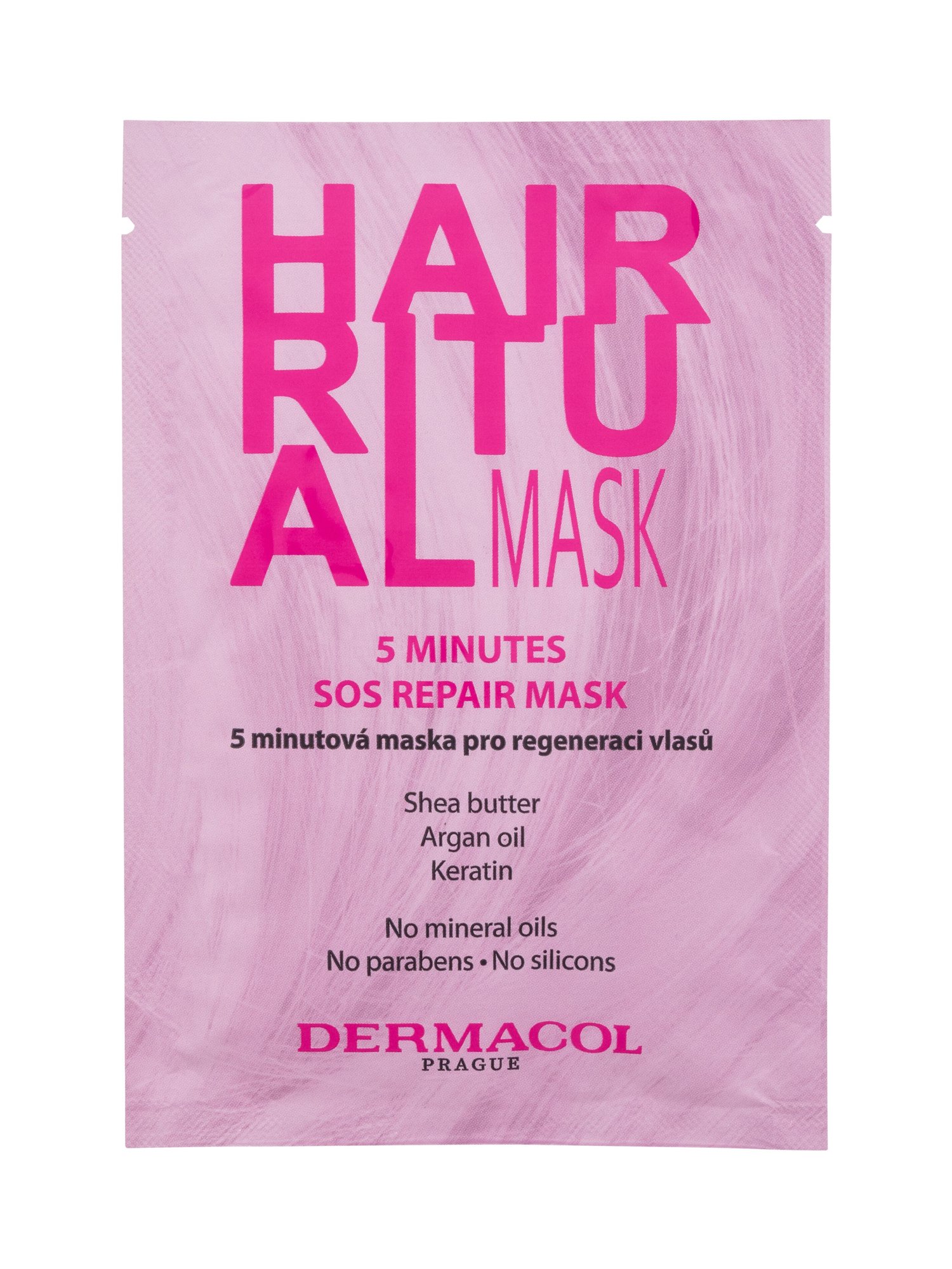 Dermacol Hair Ritual 5 Minutes SOS Repair Mask plaukų kaukė