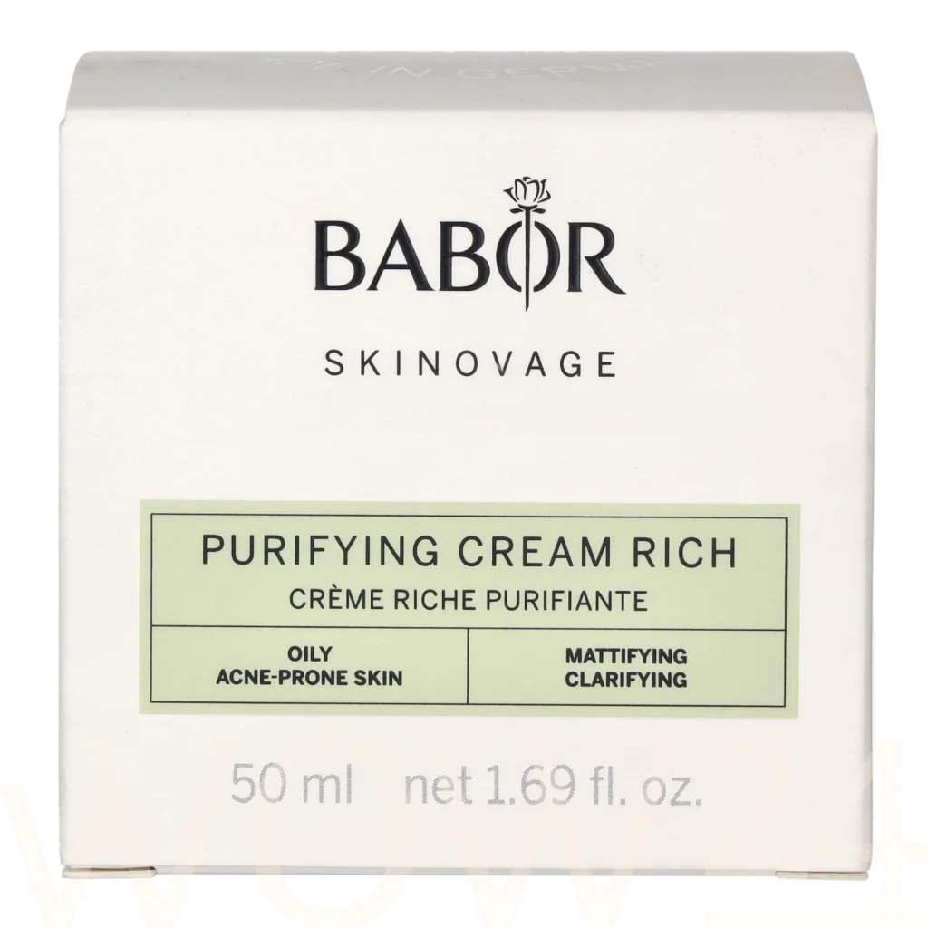 Babor Babor Skinovage Purifying Cream Rich Drėkinamasis veido kremas Moterims