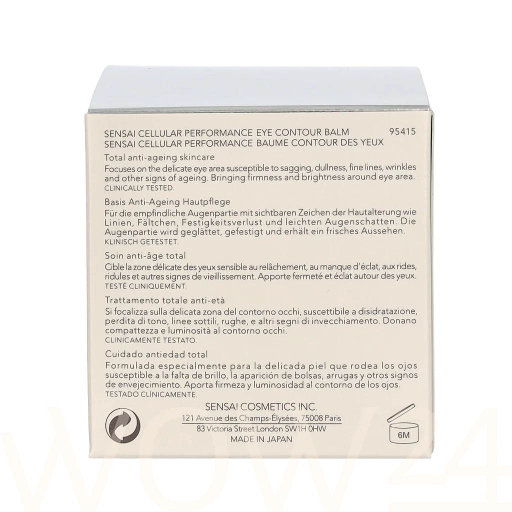 Sensai Sensai Cellular Perf. Eye Contour Balm 15 ml Moterims Paakių kremas