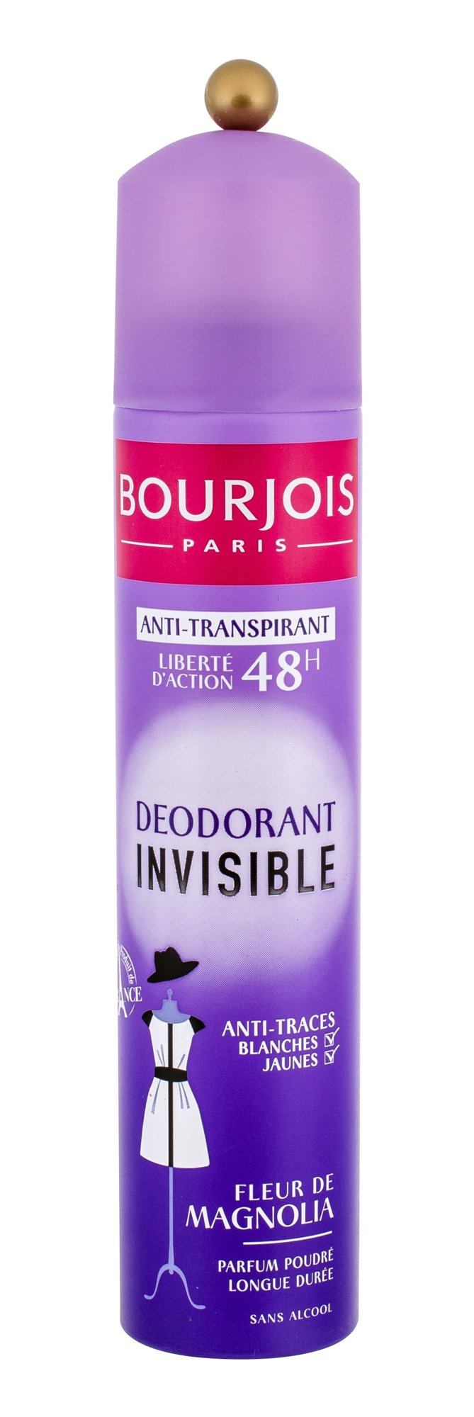 BOURJOIS Paris Invisible 48H 200ml antipersperantas (Pažeista pakuotė)