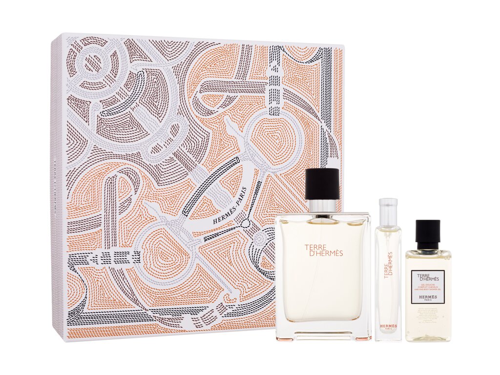 Hermes Terre d'Hermes Eau De Toilette 100 ml Edt 100 ml + Edt 15 ml + Shower Gel 40 ml Damaged box Set