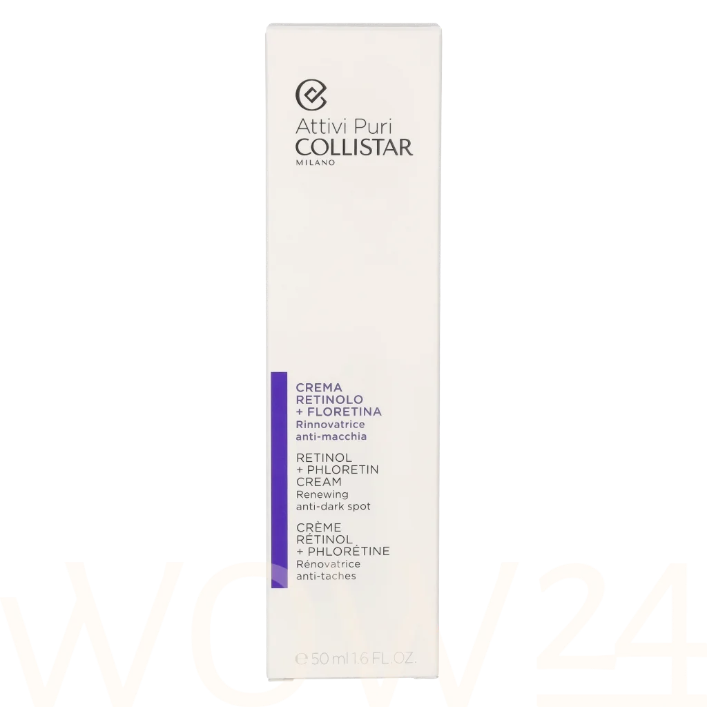 Collistar Pure Actives Retinol + Phloretin Cream Dieninis kremas Dieninis veido kremas Moterims