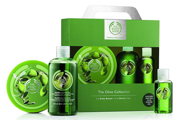 The Body Shop  Olive 200ml 200ml Olive Body Butter + 250ml Olive Shower Gel + 60ml Olive Shower Gel kūno sviestas Rinkinys