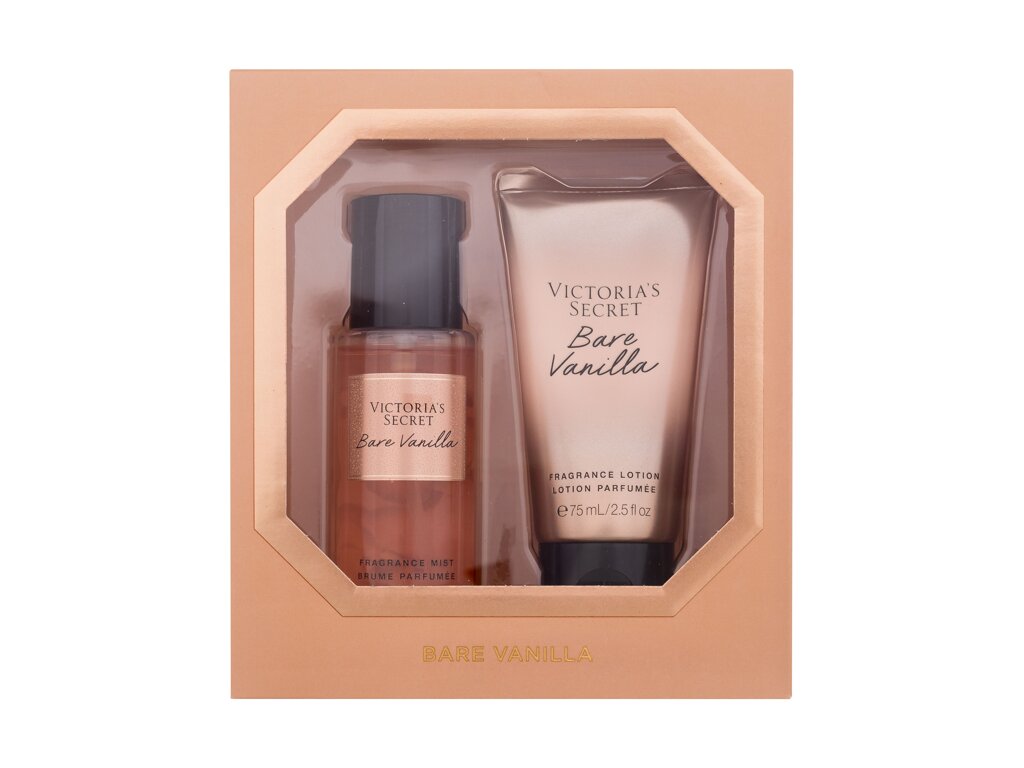 Victoria secret Bare Vanilla Kūno pur&scaron;kiklis 75 ml Body Spray 75 ml + Body Lotion 75 ml Set