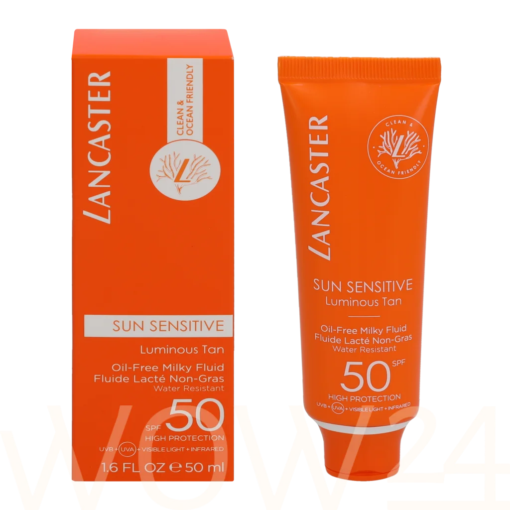 Lancaster Lancaster Sun Sensitive Oil-Free Milky Fluid SPF50 50 ml Unisex Apsauga nuo saulės veidui