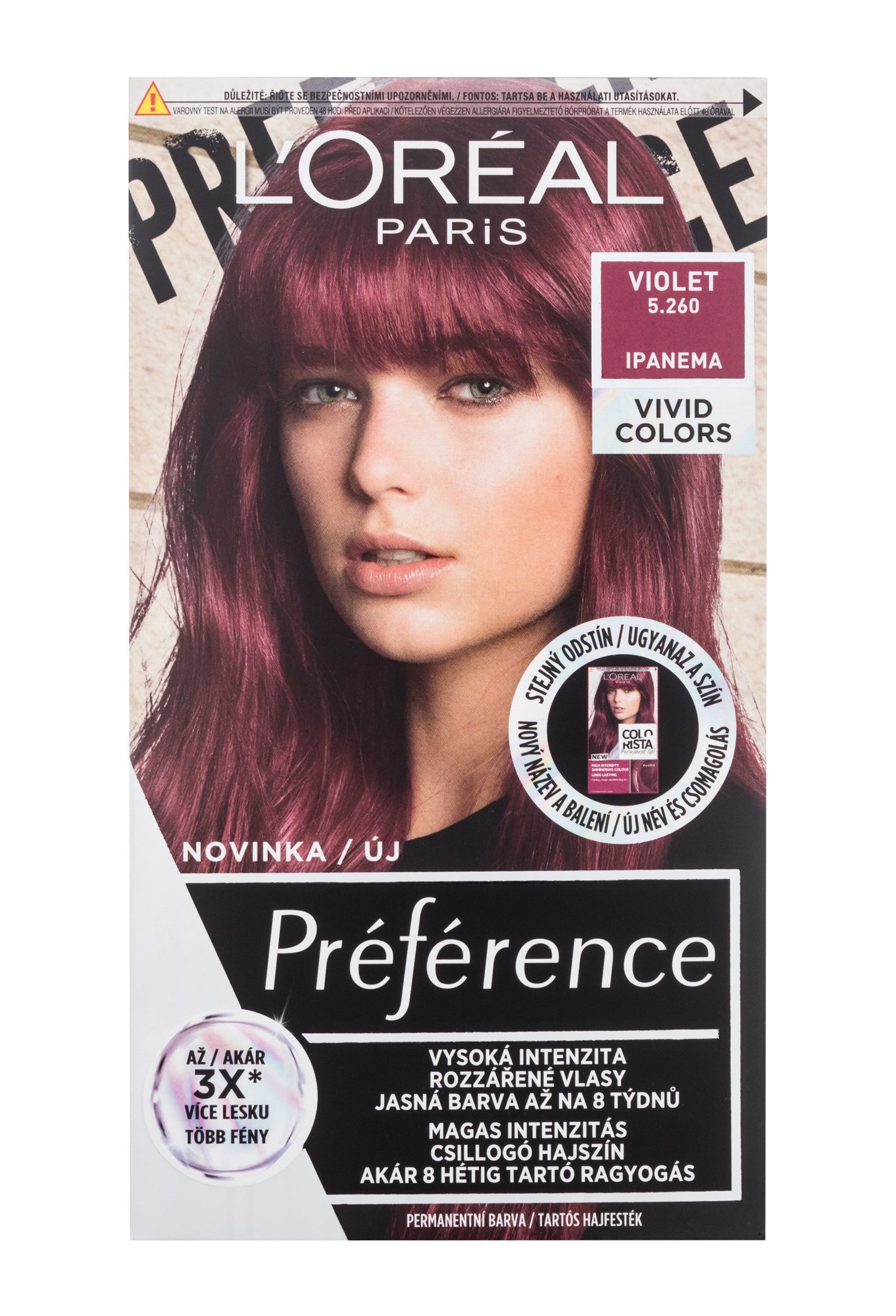 L'Oréal Paris Préférence Vivid Colors 60ml moteriška plaukų priemonė