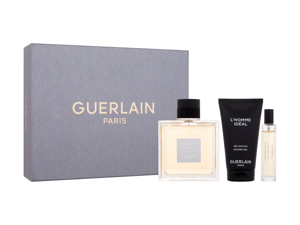 Guerlain L&acute;Homme Ideal Eau De Toilette 100 ml Edt 100 ml + Shower Gel 75 ml + Edt 10 ml Damaged box Set