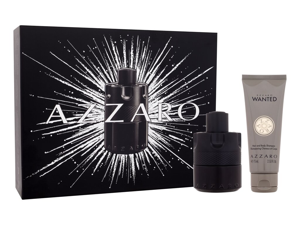 Azzaro The Most Wanted Intense Eau De Parfum 50 ml Edp 50 ml + Hair and Body Shampoo 75 ml Damaged box Set