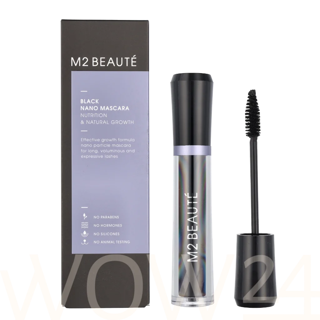 M2 Beaut&eacute; M2 Beaute Black Nano Mascara 6 ml blakstienų tu&scaron;as
