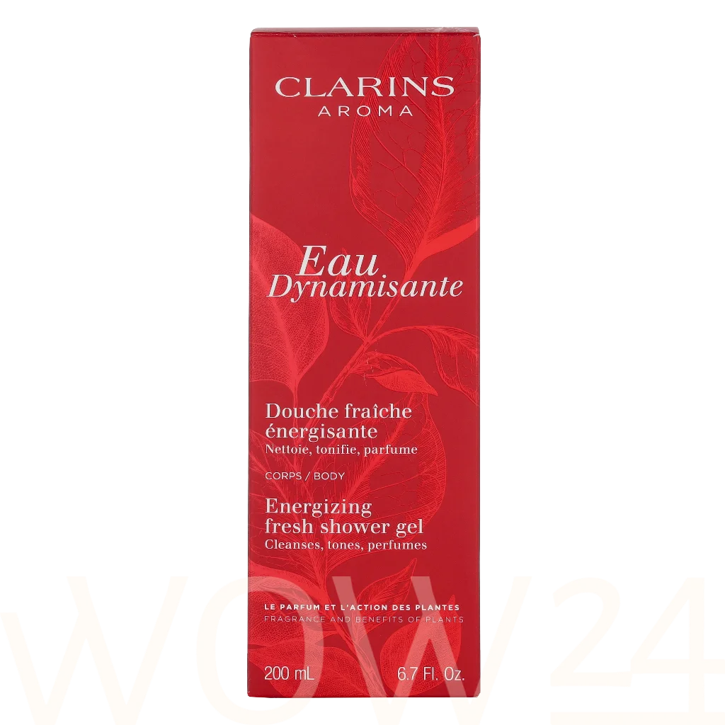 Clarins Eau Dynamisante Energizing Fresh Shower Gel 200 ml natūrali veido odos priežiūros priemonė