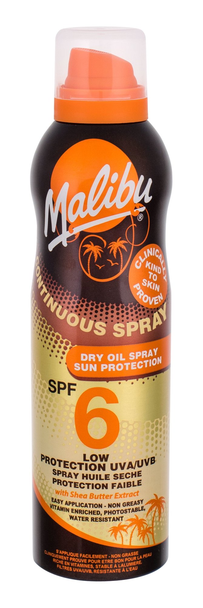Malibu Continuous Spray Dry Oil 175ml įdegio losjonas