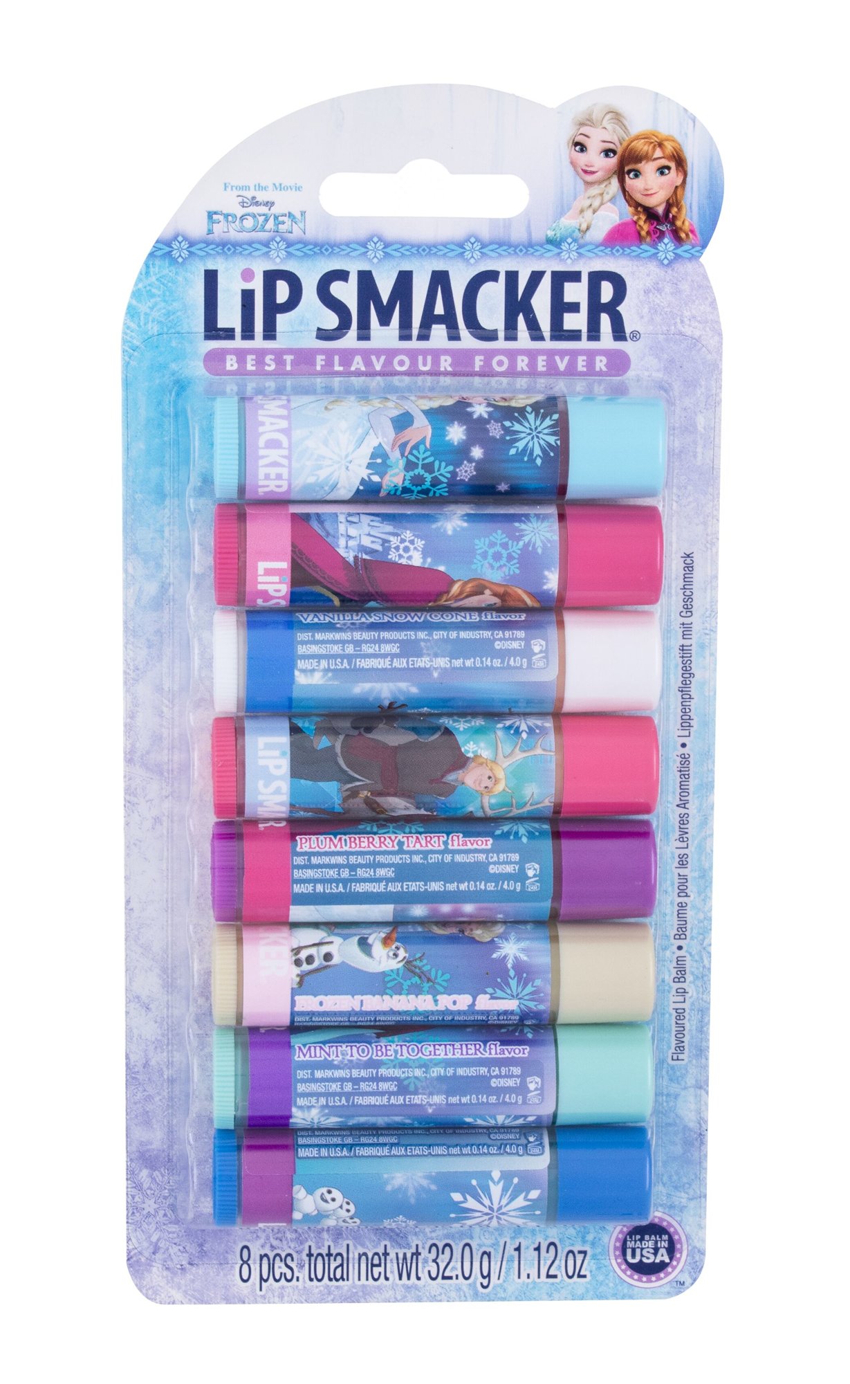 Lip Smacker Disney Frozen Lip Balm 4g Lip Balm 8 x 4 g lūpų balzamas Rinkinys