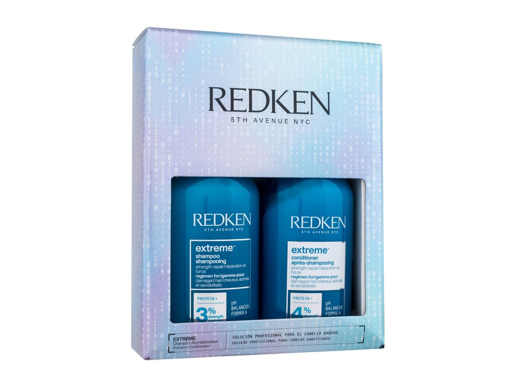 Redken Extreme 300ml Shampoo Extreme 300 ml + Conditioner Extreme 300 ml šampūnas Rinkinys (Pažeista pakuotė)