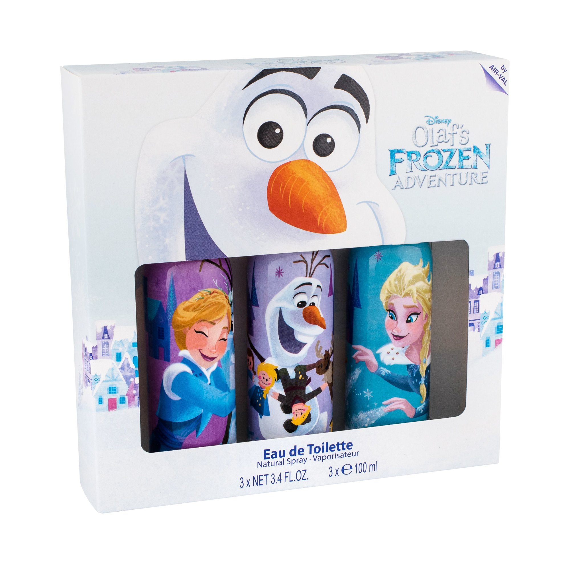 Disney Frozen 3x100ml Edt Anna 100 ml + Edt Elsa 100 ml + Edt Olaf 100 ml Kvepalai Vaikams EDT Rinkinys (Pažeista pakuotė)