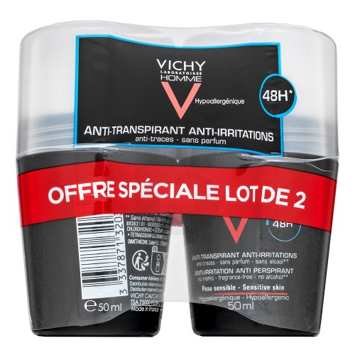 Vichy Homme Anti-Transpirant 48H Extra Sensitive 2 x Dezodorantas ir antiperspirantas Vyrams