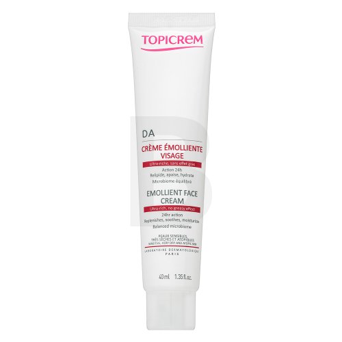 Topicrem DA Emollient Face Cream Veido priemonė raudonuojančiai ir jautriai odai Moterims