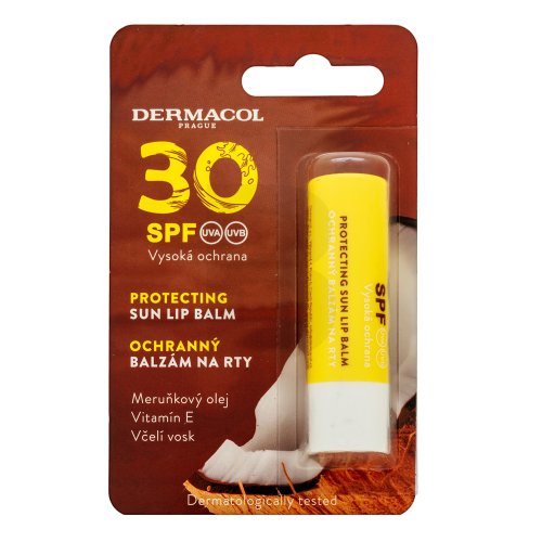 Dermacol Sun Protecting Sun Lip Balm SPF 30 - Ochrann&yacute; balz&aacute;m na rty proti slunečn&iacute;mu z&aacute;řen&iacute; 6 g 6ml Moterims