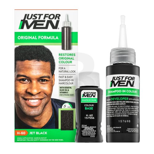 Just For Men Shampoo-in Haircolour H60 Natural Jet Black Plaukų priemonė