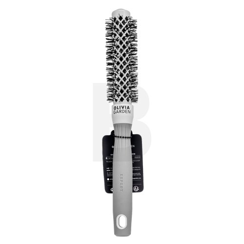 Olivia Garden Expert Blowout Shine Round Brush White & Grey 20 mm Plaukų priemonė