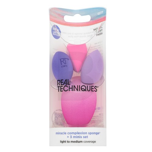 Real Techniques Miracle Complexion Sponge + 3 Minis Set Aplikatorius Makiažo aplikatorius Moterims