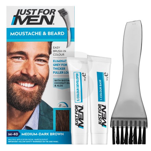 Just For Men Just For Men Moustache & Beard Color M40 Medium-Dark Brown Just For Men Just For Men Moustache & Beard Color M40 Medium-Dark Brown