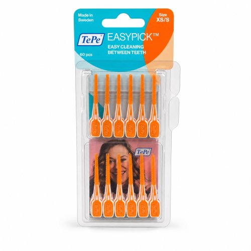 TePe Easypick XS/S Orange ( 60 pcs ) - rubber interdental picks 60 ks ml