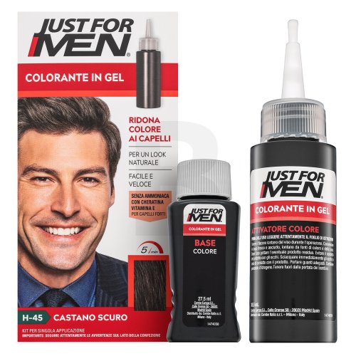 Just For Men Gel Color H45 Dark Brown Black Plaukų priemonė