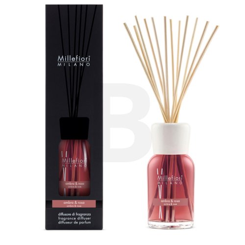 Millefiori Milano Millefiori Milano Fragrance Diffuser Ambra & Rosa 500 ml namų kvapas