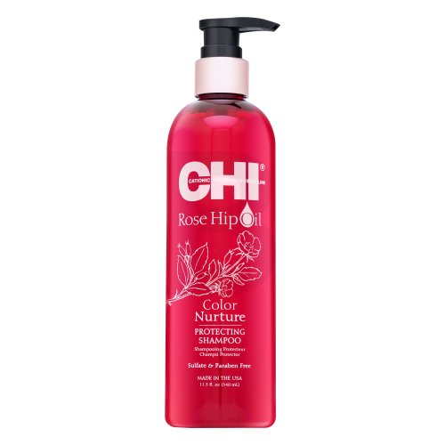 Farouk Systems CHI Rose Hip Oil Color Nurture Plaukų &scaron;ampūnas &Scaron;ampūnas dažytiems plaukams Moterims