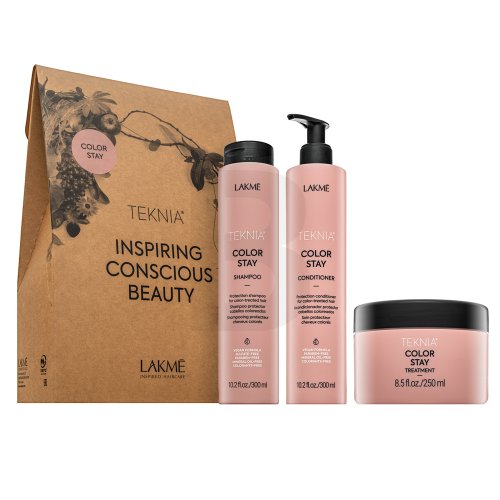 Lakm&eacute; Teknia Color Stay Pack 300 ml + 300 ml + Plaukų priemonė Moterims