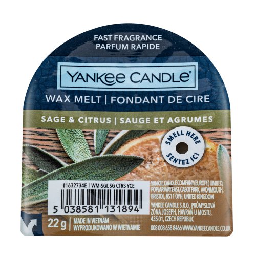 Yankee Candle Yankee Candle Sage & Citrus 22 g namų kvapas