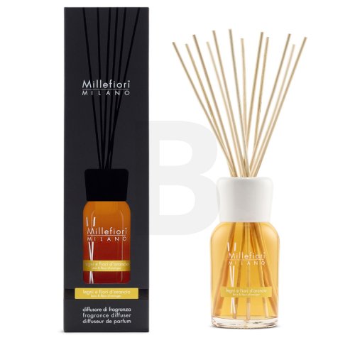Millefiori milano Glass diffuser Natural Legni E Fiori D`arancio Namų kvapas su lazdelėmis Unisex