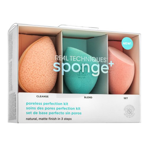 Real Techniques Real Techniques Sponge+ Poreless Perfection Kit 3pcs Real Techniques Real Techniques Sponge+ Poreless Perfection Kit 3pcs