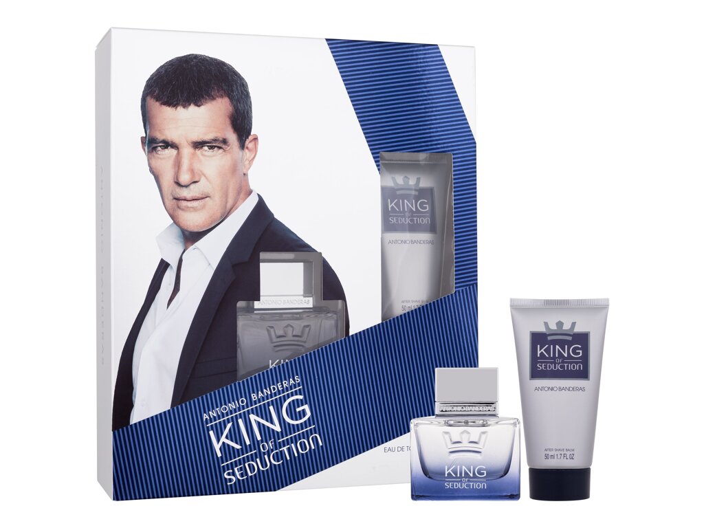 Banderas King of Seduction Eau De Toilette 50 ml Edt 50 ml + Aftershave Balm 50 ml Damaged box Set