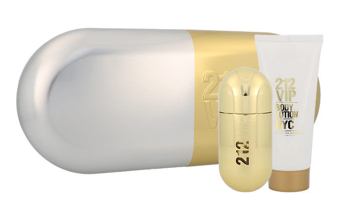 Carolina Herrera 212 VIP Eau De Parfum 50 ml Edp 50ml + 100ml Body lotion Damaged box Set
