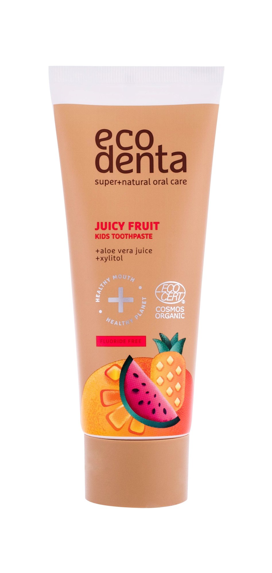 Ecodenta Cosmos Organic Juicy Fruit 75ml dantų pasta (Pažeista pakuotė)
