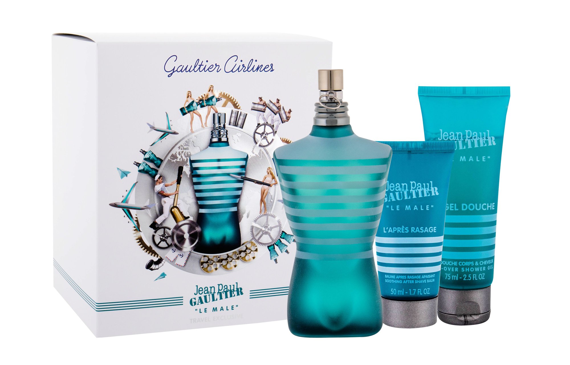 Jean Paul Gaultier Le Male 125ml Edt 125ml + 75ml Shower gel + 50ml After shave balm Kvepalai Vyrams EDT Rinkinys