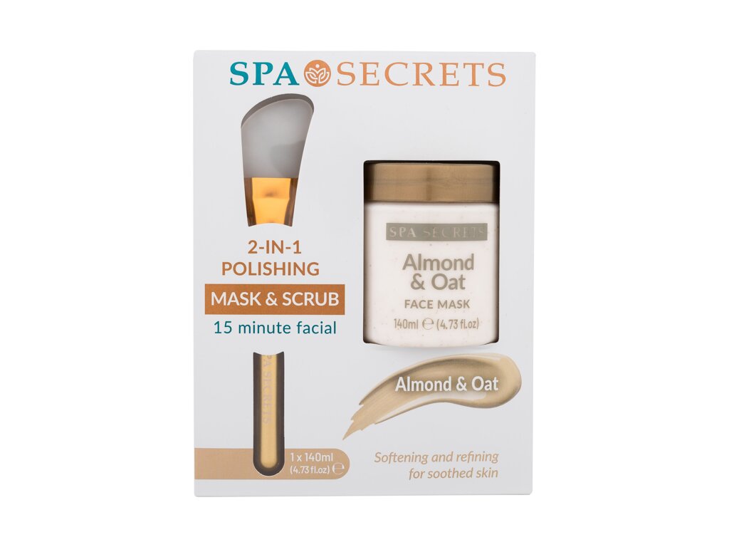Xpel Spa Secrets Almond & Oat 140ml Spa Secrets Almond & Oat 140 ml + Applicator Veido kaukė Rinkinys (Pažeista pakuotė)