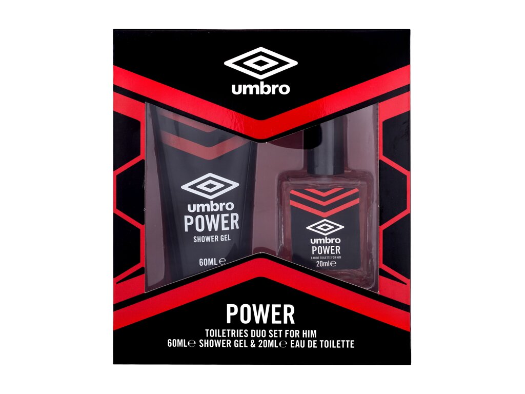 UMBRO Power 20ml Edt 20 ml + Shower Gel 60 ml Kvepalai Vyrams EDT Rinkinys (Pažeista pakuotė)