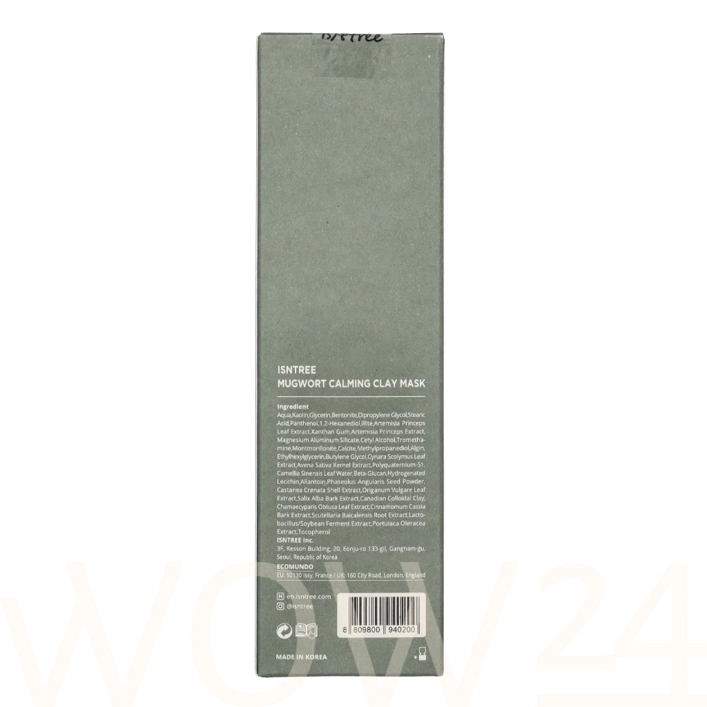 Isntree Mugwort Calming Clay Mask 100 ml Veido kaukė